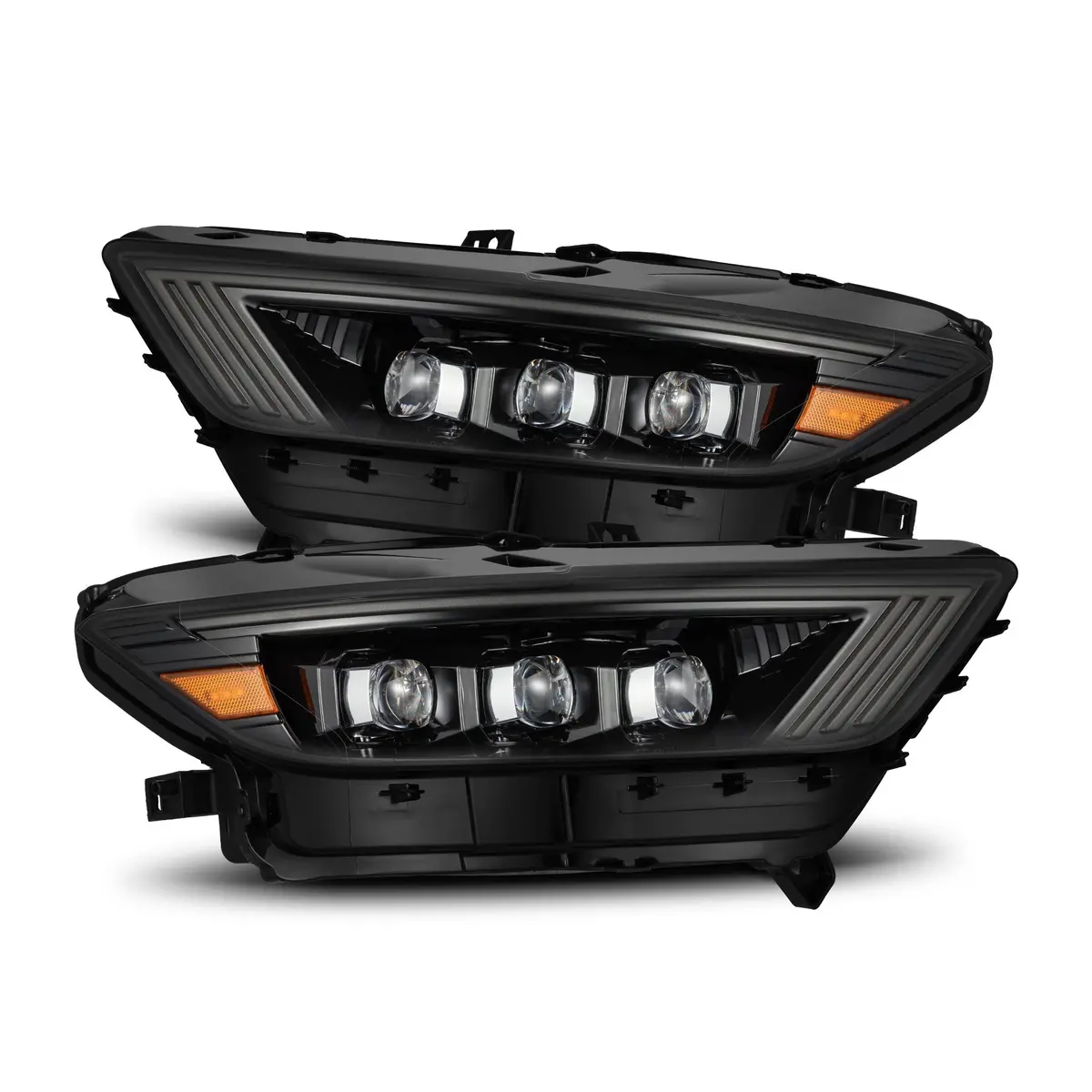 Alpharex 15-17 Ford Mustang/18-20 Mustang Shelby Gt350/Gt500 Nova-Series Led Projector Headlights Alpha-Black 1