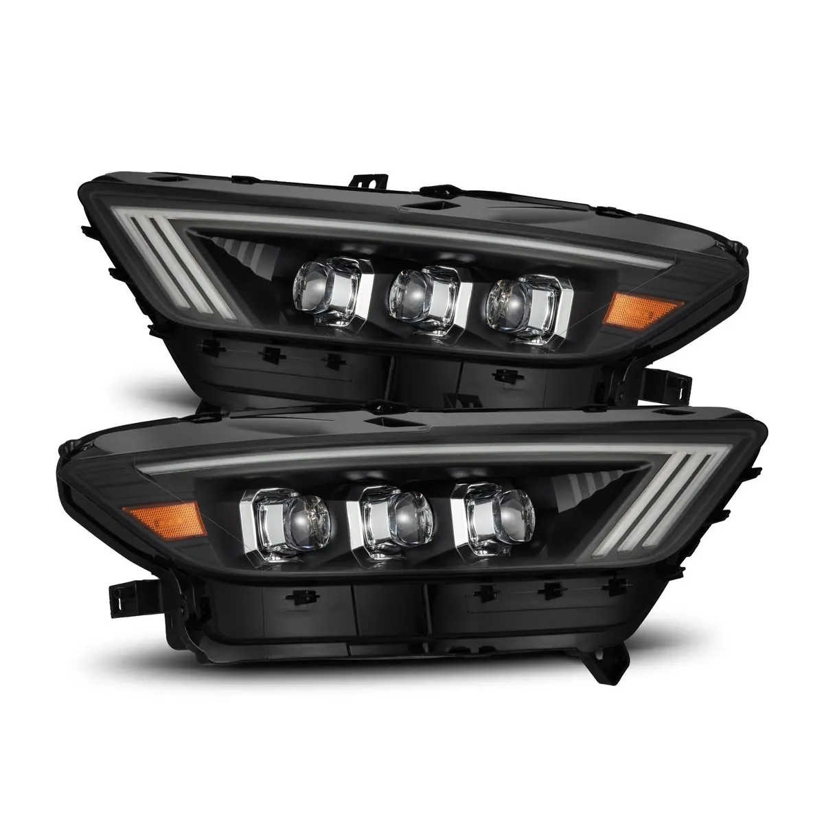 Alpharex 15-17 Ford Mustang/18-20 Mustang Shelby Gt350/Gt500 Nova-Series Led Projector Headlights Black 1
