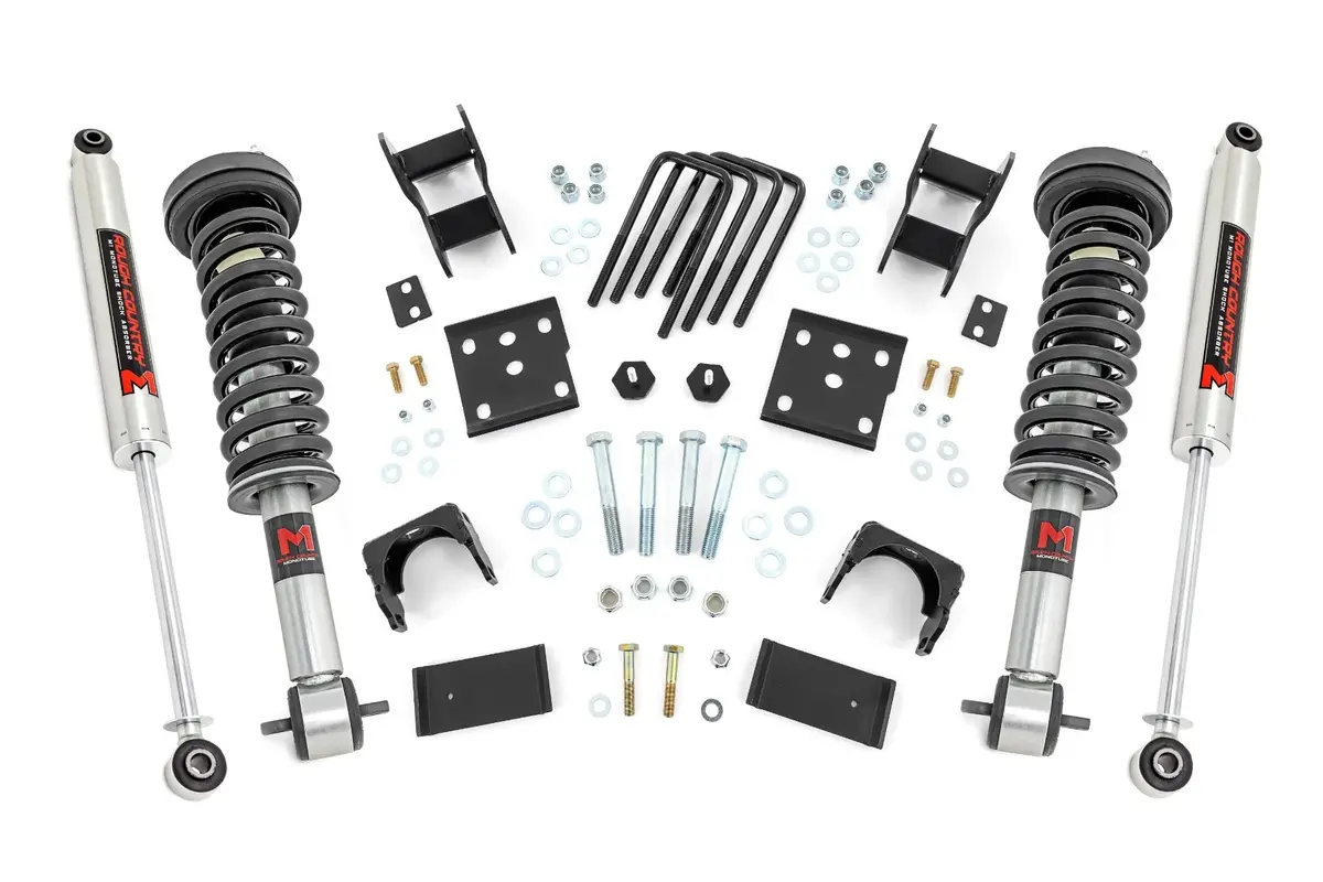 Rough Country 2 Inch Lowering Kit 4 Inch Rear Lowering | M1 | Ford F150 (2015-2025) 1