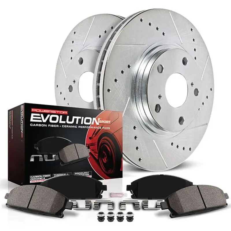 Power Stop 22-24 Jeep Grand Cherokee Front Z23 Evolution Brake Kit 1