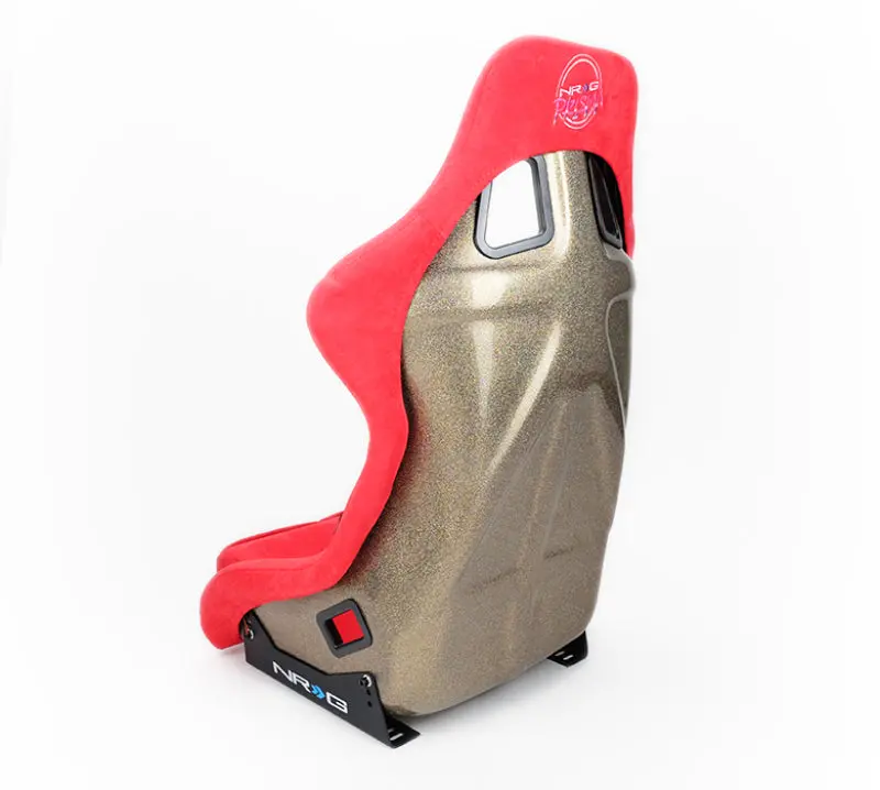 Nrg Frp Bucket Seat Ultra Edition - Large (Red Alcantara/Gold Glitter Back) 1