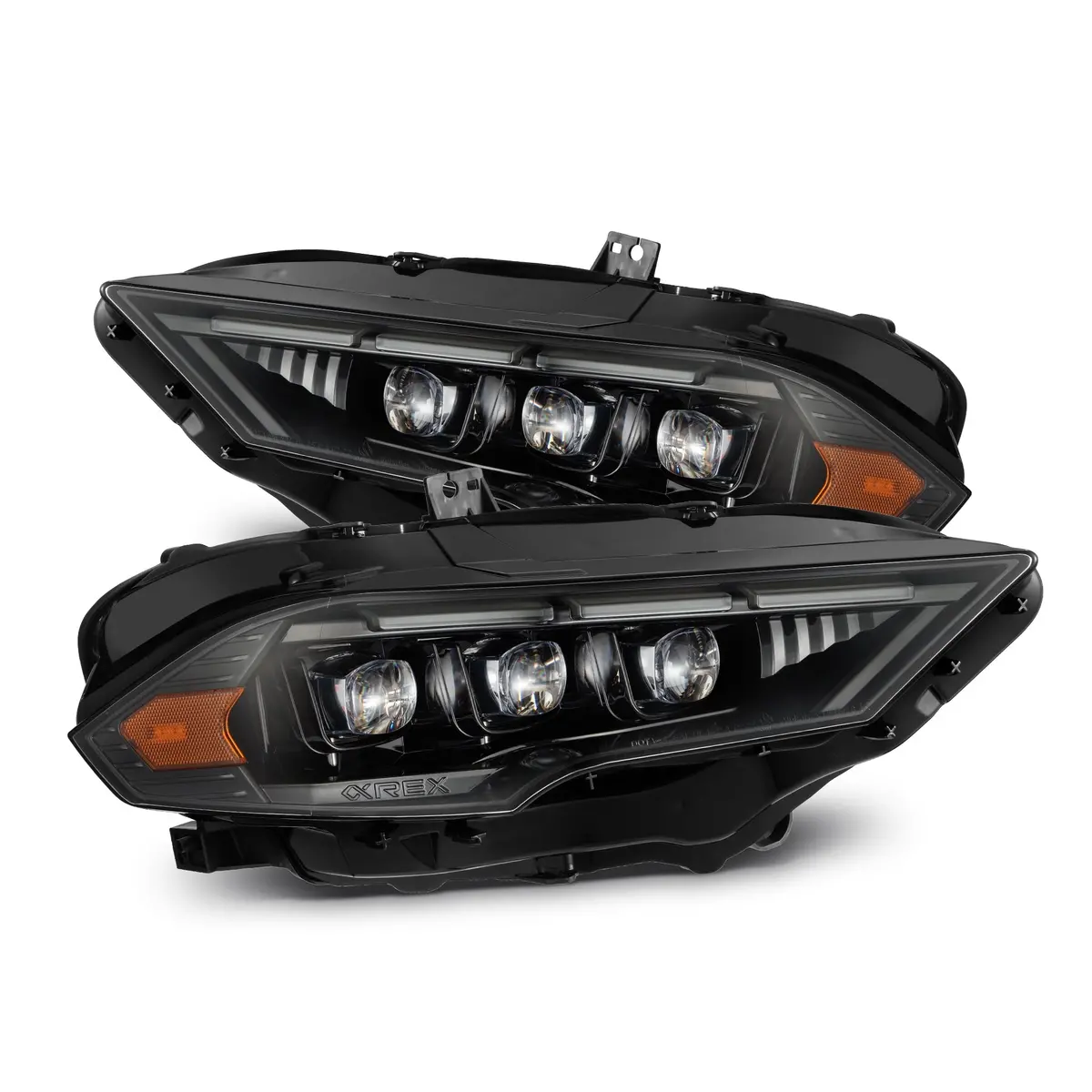 Alpharex 18-23 Ford Mustang Mk Ii Nova-Series Led Projector Headlights Alpha-Black 1