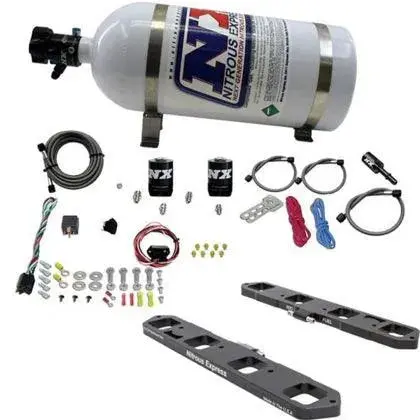 Nitrous Express Chrysler/Dodge/Jeep/ Ram 5.7/ 6.1/ 6.4 Hemi Direct Port Plate System W/ 10Lb Bottle 1