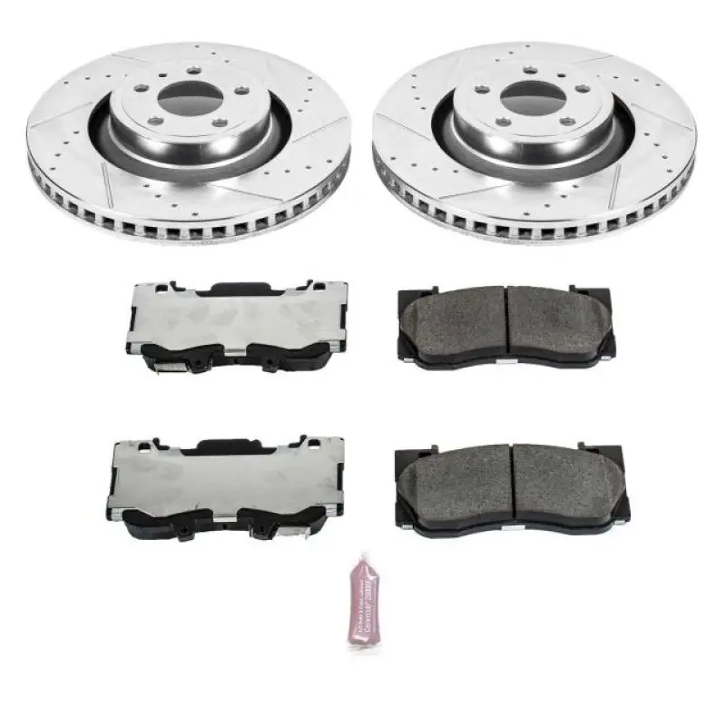 Power Stop 15-19 Ford Mustang Front Z26 Street Warrior Brake Kit 1