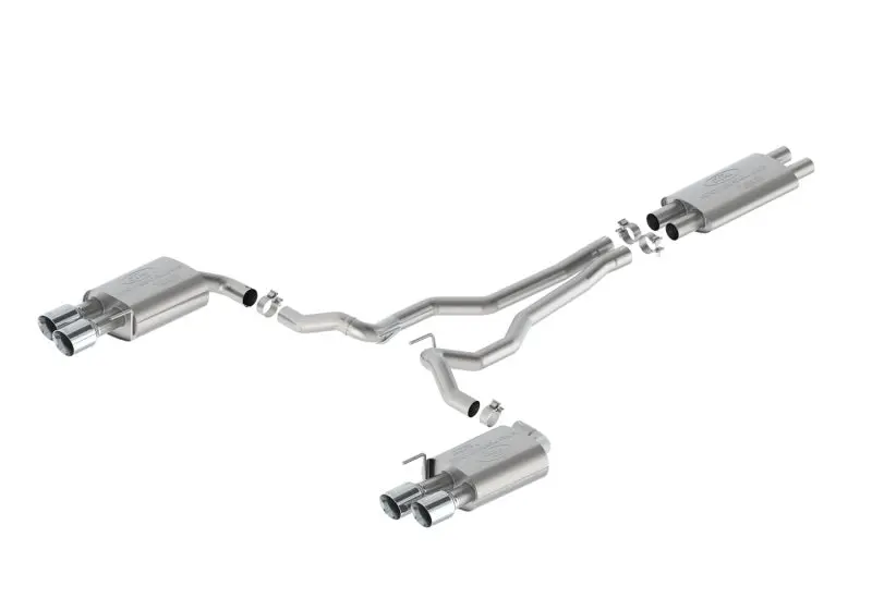 Ford Racing 2024 Mustang 5.0L Touring Non-Active Cat-Back Exhaust W/Gt Valance - Chrome Tip 1