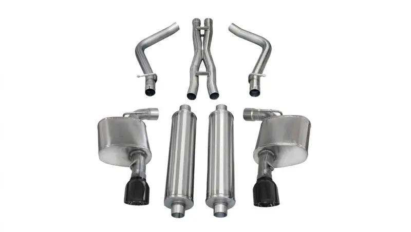 Corsa 2012-2013 Dodge Charger Srt-8 6.4L V8 Black Sport Cat-Back Exhaust 1