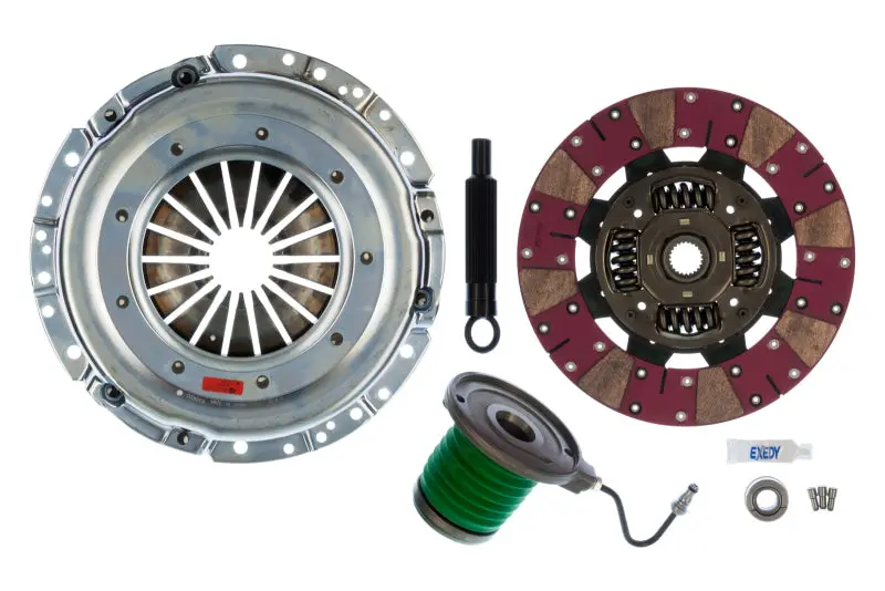 Exedy 2011-2016 Ford Mustang V8 Stage 2 Cerametallic Clutch Cushion Button Disc Inc Slave 1