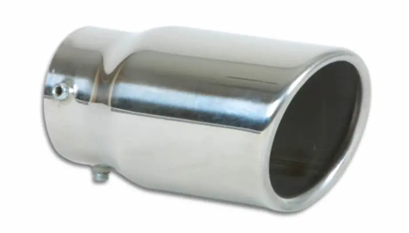 Vibrant 3In Round Ss Bolt-On Exhaust Tip (Single Wall Angle Cut Rolled Edge) 1