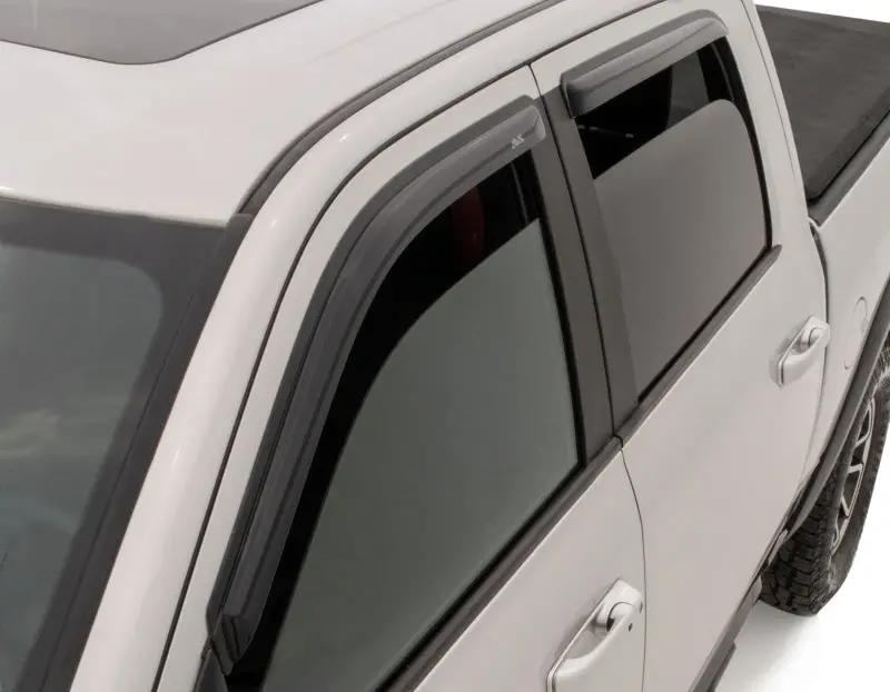 Avs 09-18 Dodge Ram 1500 Crew Cab Ventvisor Outside Mount Window Deflectors 4Pc - Smoke 1