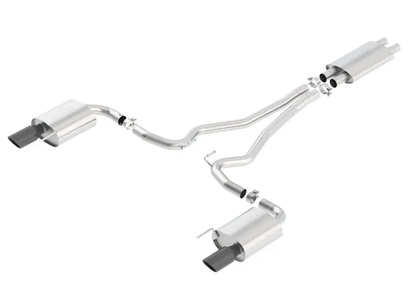 Borla Touring Cat-Back 15 Ford Mustang Gt 5.0L V8 Mt/At 2.5In Pipe Black 4In Tip 1