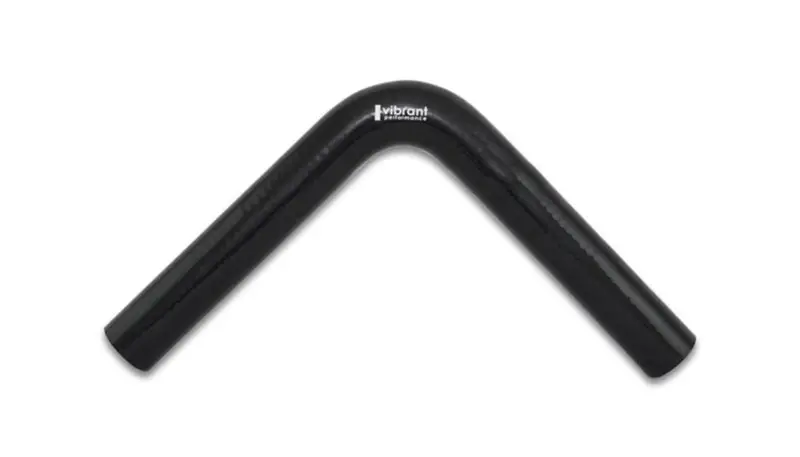 Vibrant 4 Ply Reinforced Silicone Elbow Connector - 1.25In Id X 8In Leg 90 Deg Elbow (Black) 1