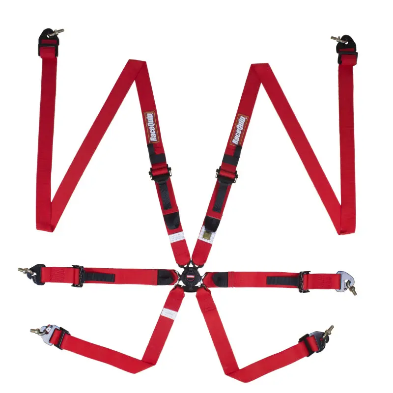 Racequip Red Fia Camlock 6Pt 2In Pull Up Lap Fhr 1