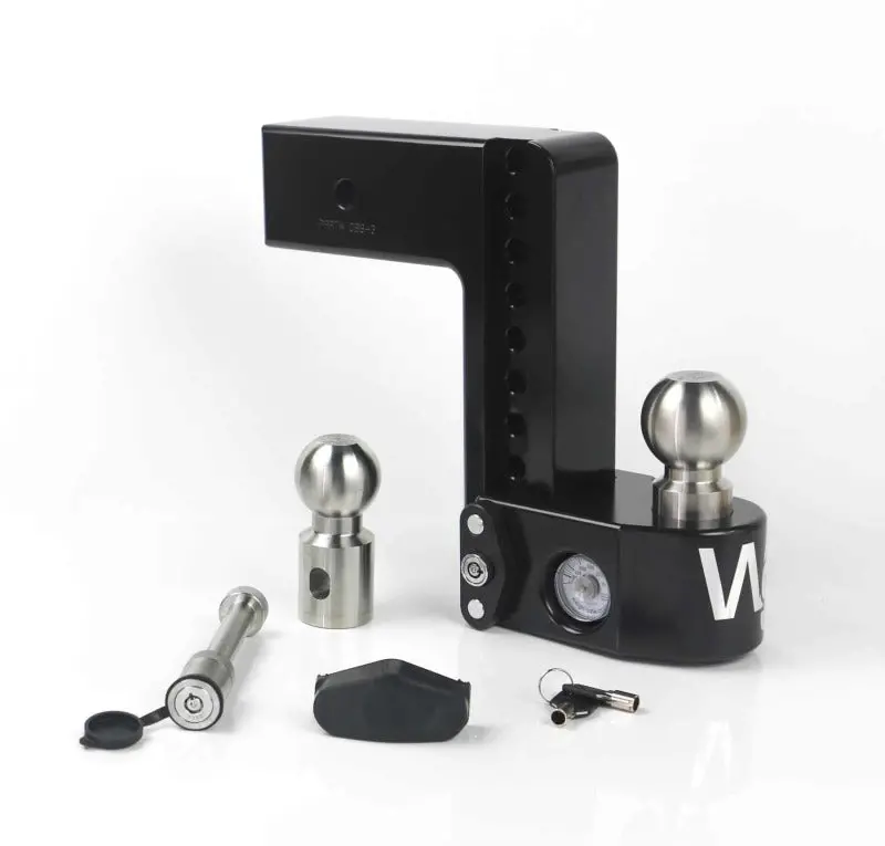 Weigh Safe 8In Drop Hitch W/Built-In Scale & 3In Shank (8K/21K Gtwr) W/Ws05 - Black Cerakote 2