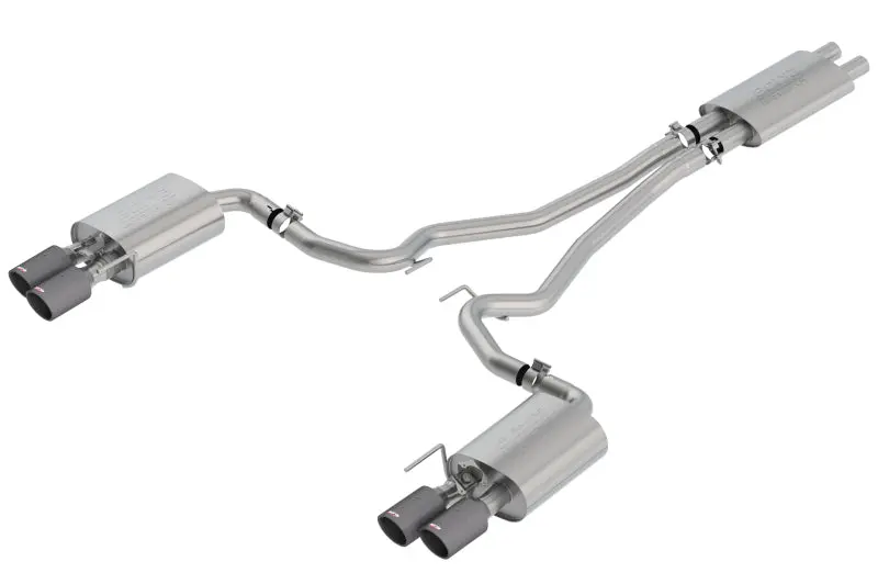 Borla 2018-2022 Ford Mustang Gt Cat-Back Exhaust System Touring- Carbon Fiber Tips 1