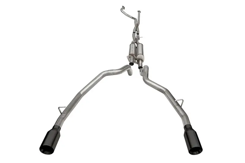 Corsa 2021-2024 Dodge Ram Trx Crew Cab Xtreme Catback Exhaust Dual Rear Black Tip 1