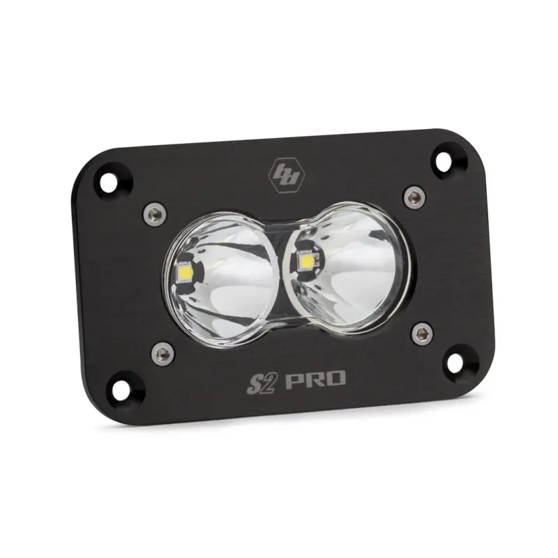 Baja Designs S2 Pro Led Spot Black Flush Mount - Clear 1