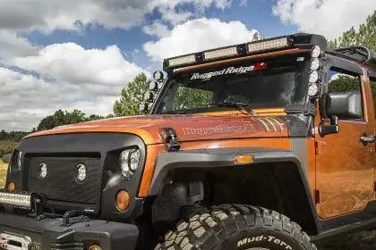 Rugged Ridge 07-18 Jeep Wrangler Jk Elite Fast Track Windshield Light Bar Mount W/ Crossbar 1