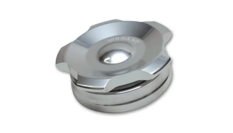 Vibrant 2.75In Od Aluminum Weld Bungs W/ Polished Aluminum Threaded Cap (Incl. O-Ring) 1