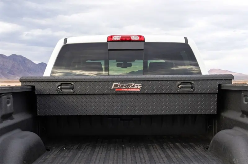 Deezee Universal Tool Box - Red Crossover - Single Lid Black Bt Pull Handle (Low/Txt Blk) 2