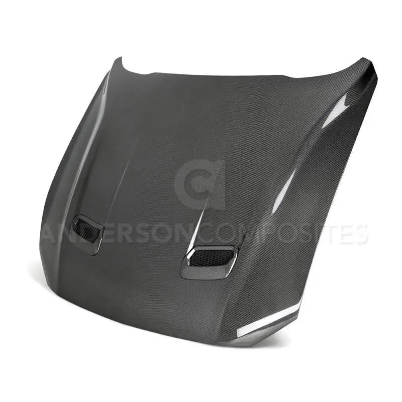 Anderson Composites 18-20 Ford Mustang Double Sided Type-Oe Carbon Fiber Hood 1