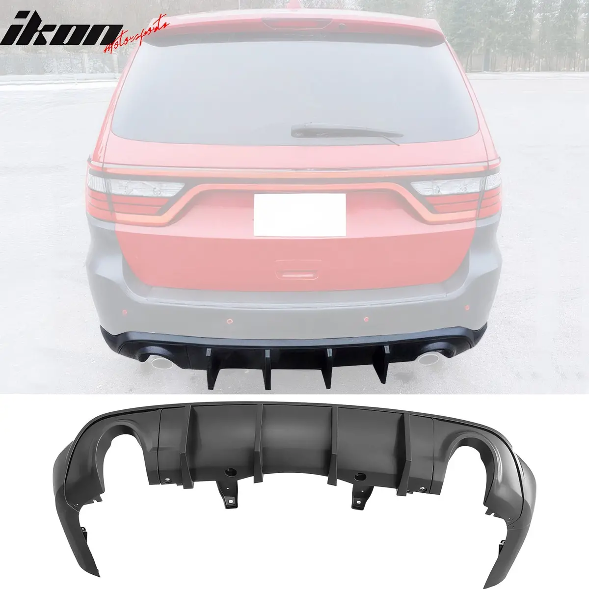 2011-2024 Dodge Durango Rear Bumper Lip Diffuser V1 Matte Black Apron 1