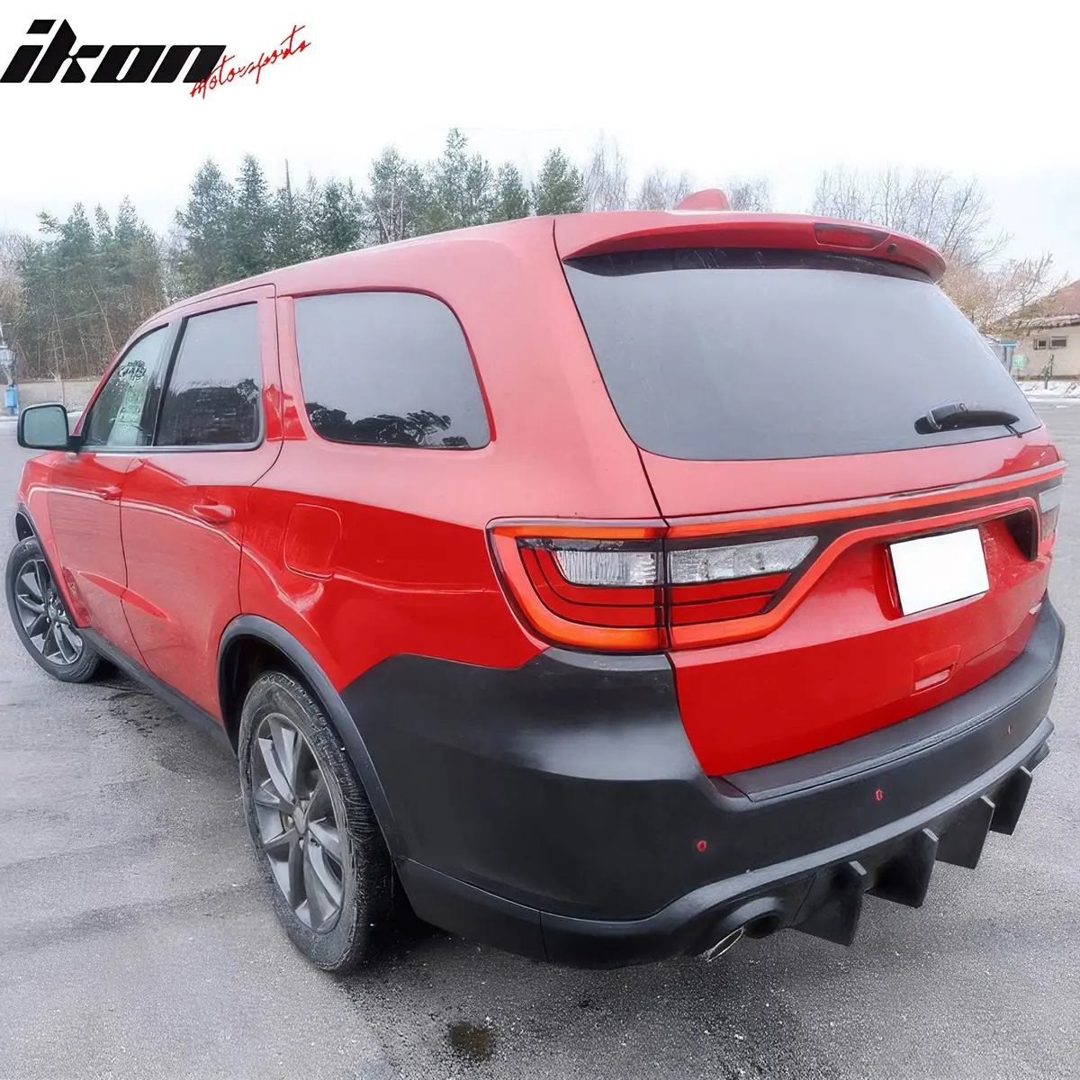 2011-2024 Dodge Durango Rear Bumper Lip Diffuser V1 Matte Black Apron 2