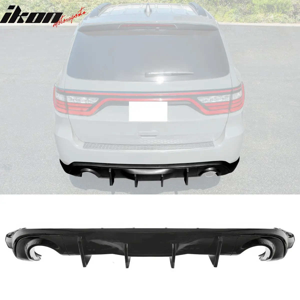 2011-2024 Dodge Durango Rear Bumper Lip Diffuser V2 Gloss Black Apron 1