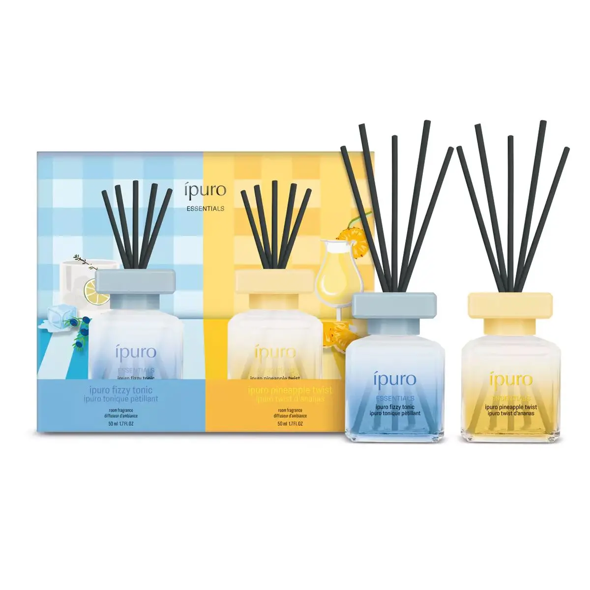 Ipuro Geurdiffuserset Pineapple Twist Fizzy Tonic 2X50ml 1