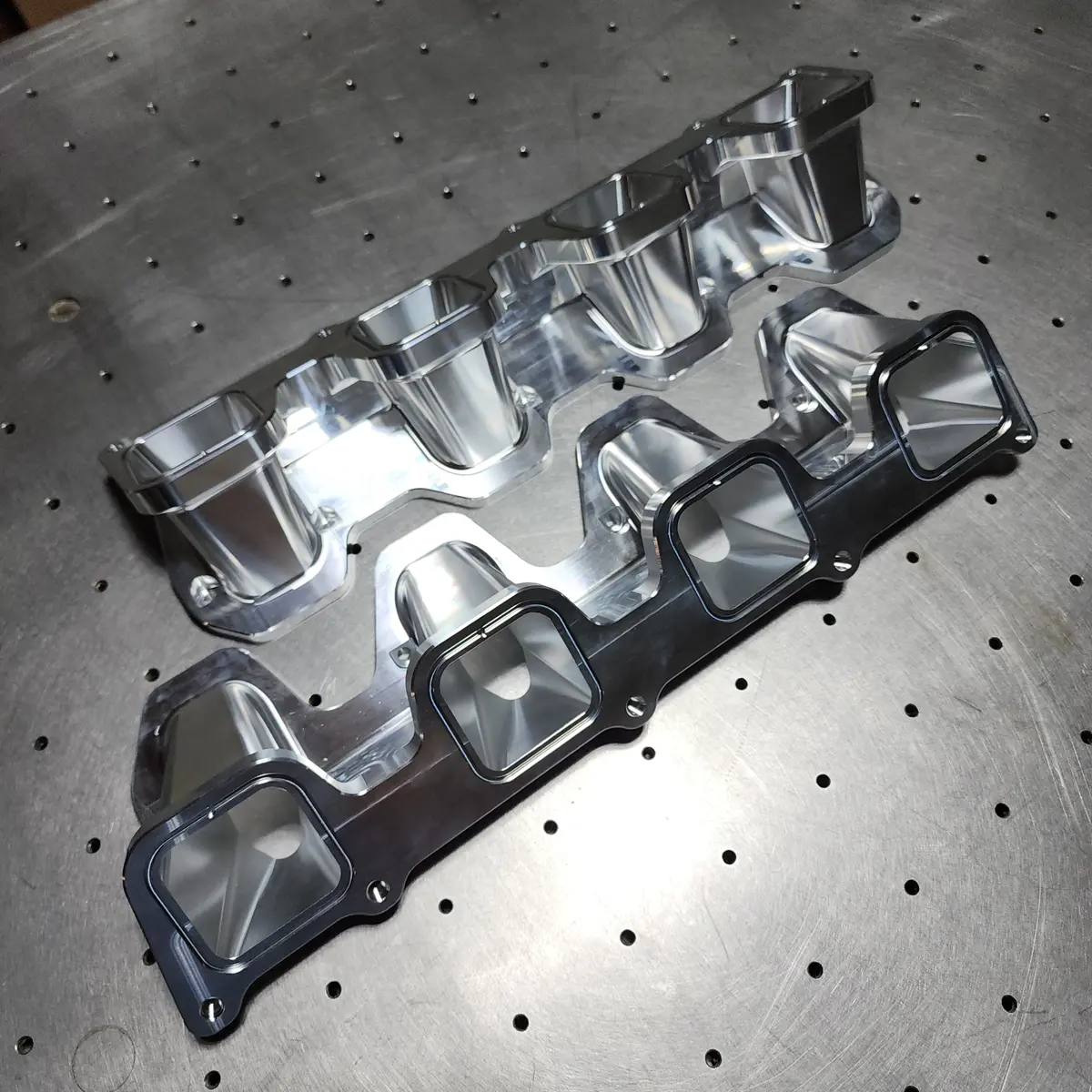 Fabworkz Billet Aluminum Adapters For Hellcat Supercharger To Ls Engine Cathedral Ports 1
