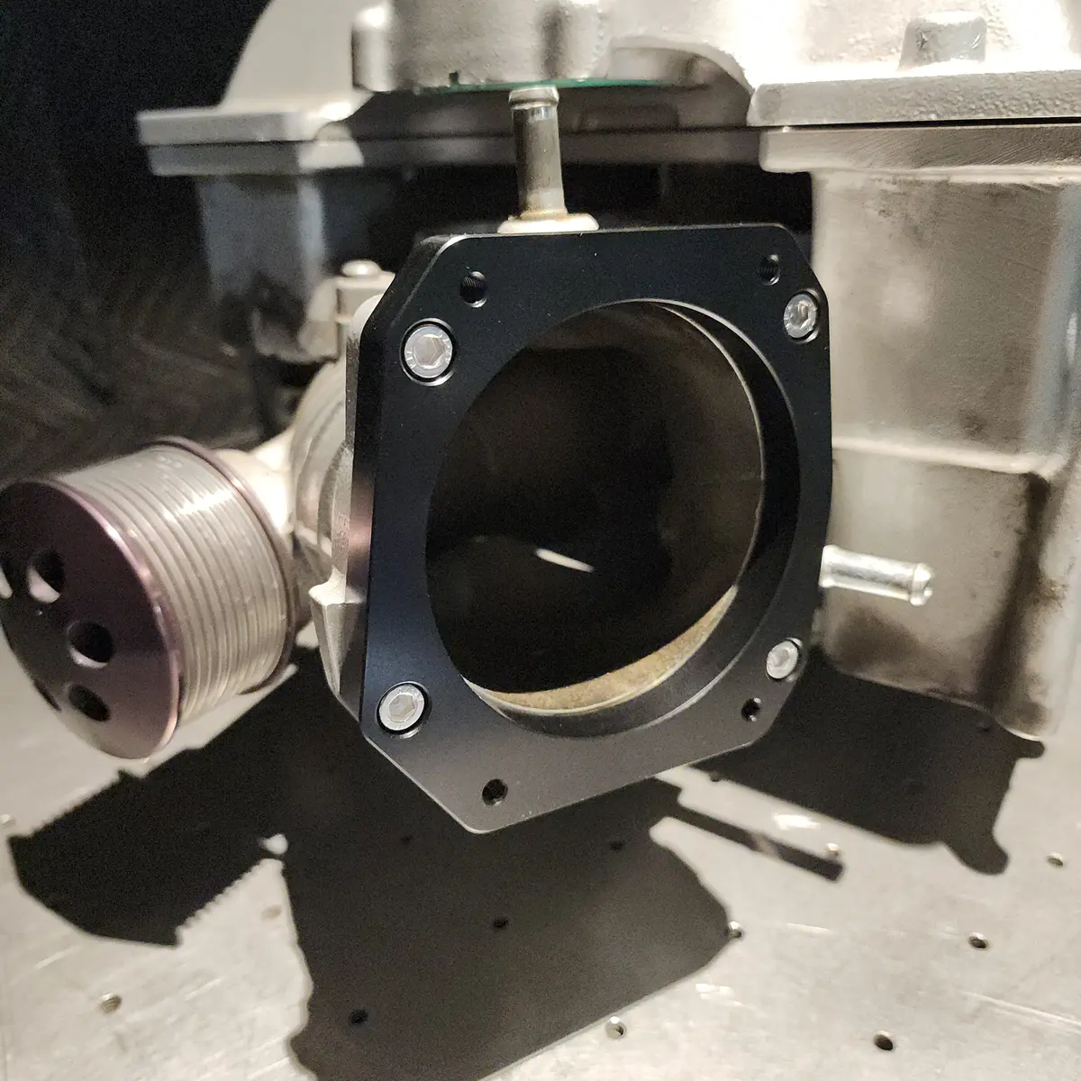 Fabworkz Gm Throttle Body To Hellcat Supercharger Adapter Flange 1