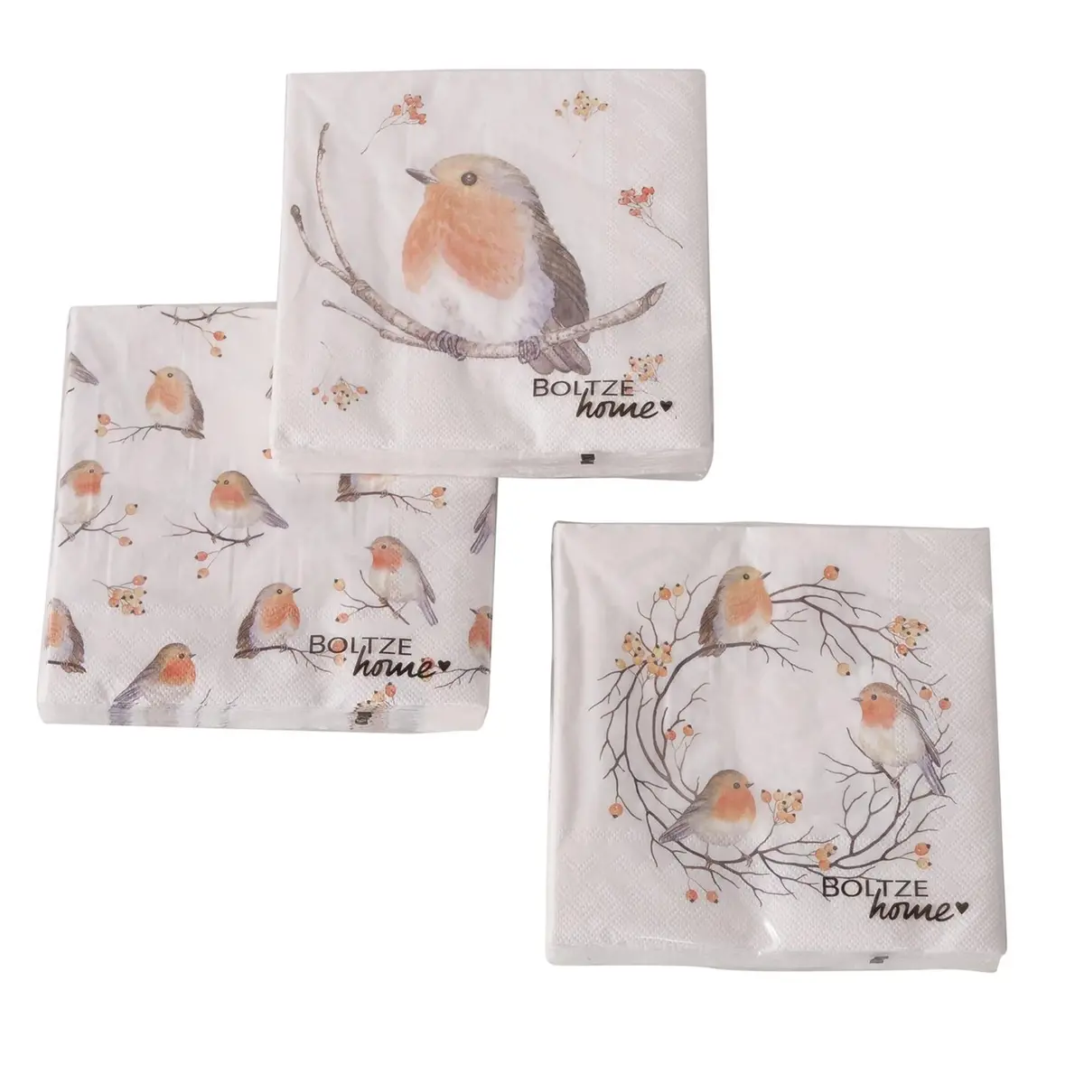 Boltze Home Servetten Ruby Roodborst 20-Delig Papier 1