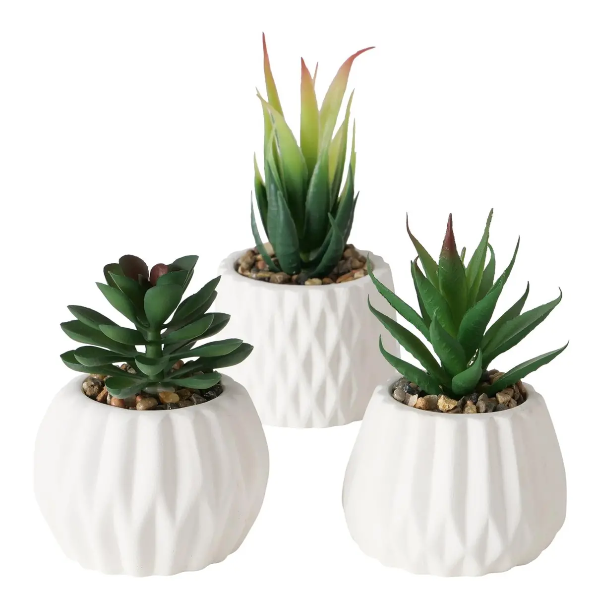 Boltze Home Kunstplant Vetplant In Pot Wit H15cm 1