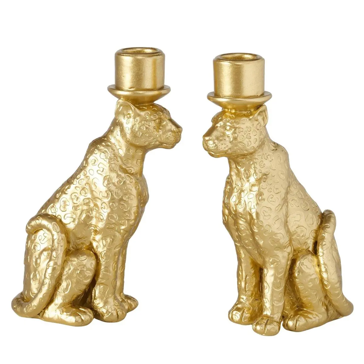 Boltze Home Kandelaar Luipaard H17,7Cm 1