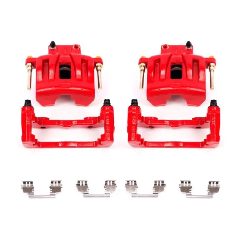 Power Stop 05-11 Chrysler 300 Front Red Calipers W/Brackets - Pair 1