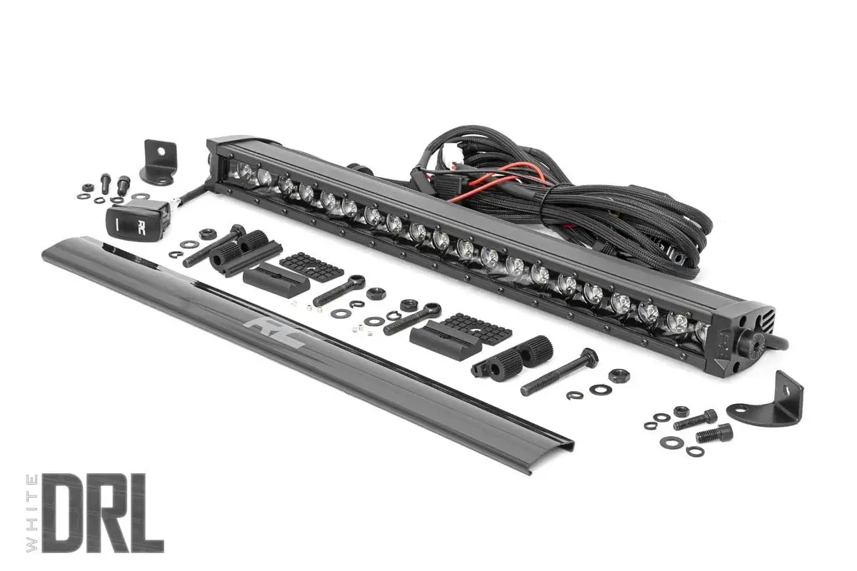 Rough Country 20 Inch Black Series Led Light Bar W/ Amber Drl 1