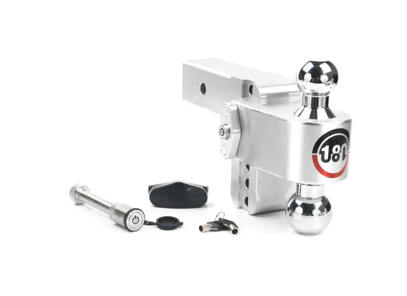 Weigh Safe 180 Hitch 4In Drop Hitch & 2.5In Shank (10K/18.5K Gtwr) W/Ws05 - Aluminum 1