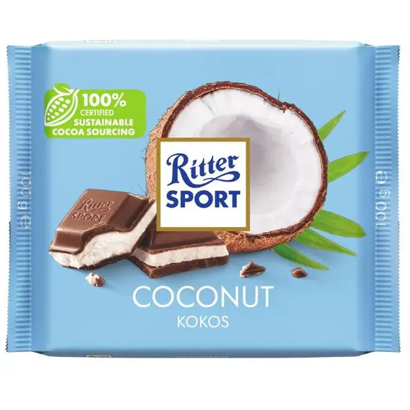 Ritter Sport Melk Chocolade Met Kokosvulling 100 Gr 1