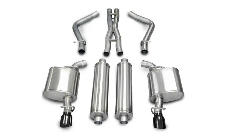 Corsa 2005-2010 Dodge Charger R/T 5.7L V8 Black Xtreme Cat-Back Exhaust 1