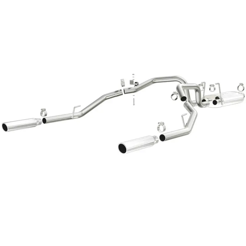 Magnaflow 09-13 Dodge Ram 1500 V6 3.6L Dual Spilt Rear Exit Polished Stainless C/B Perf Exhaust 1