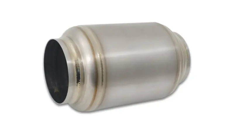 Vibrant Titanium Muffler W/Natural Tip 3In. Inlet / 3In. Outlet / 4.25In Dia 1