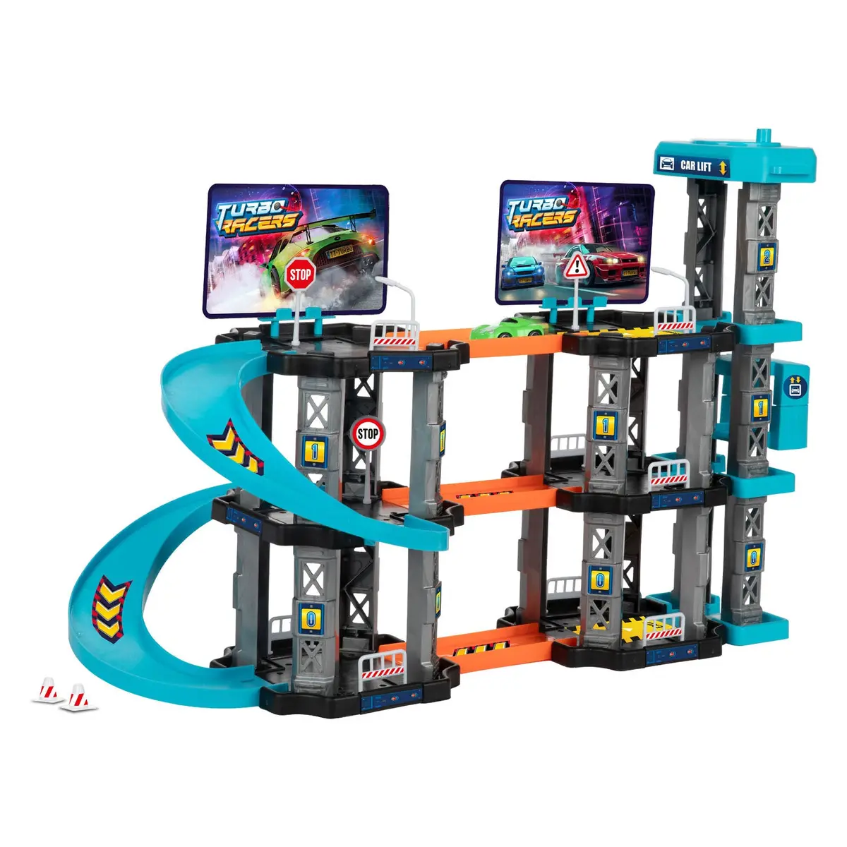 Toi-Toys Turbo Racers Parkeergarage Met Lift 1