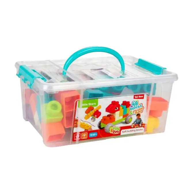 Toi-Toys Little Stars Soft Bouwstenen In Opbergbox - 48St. 1