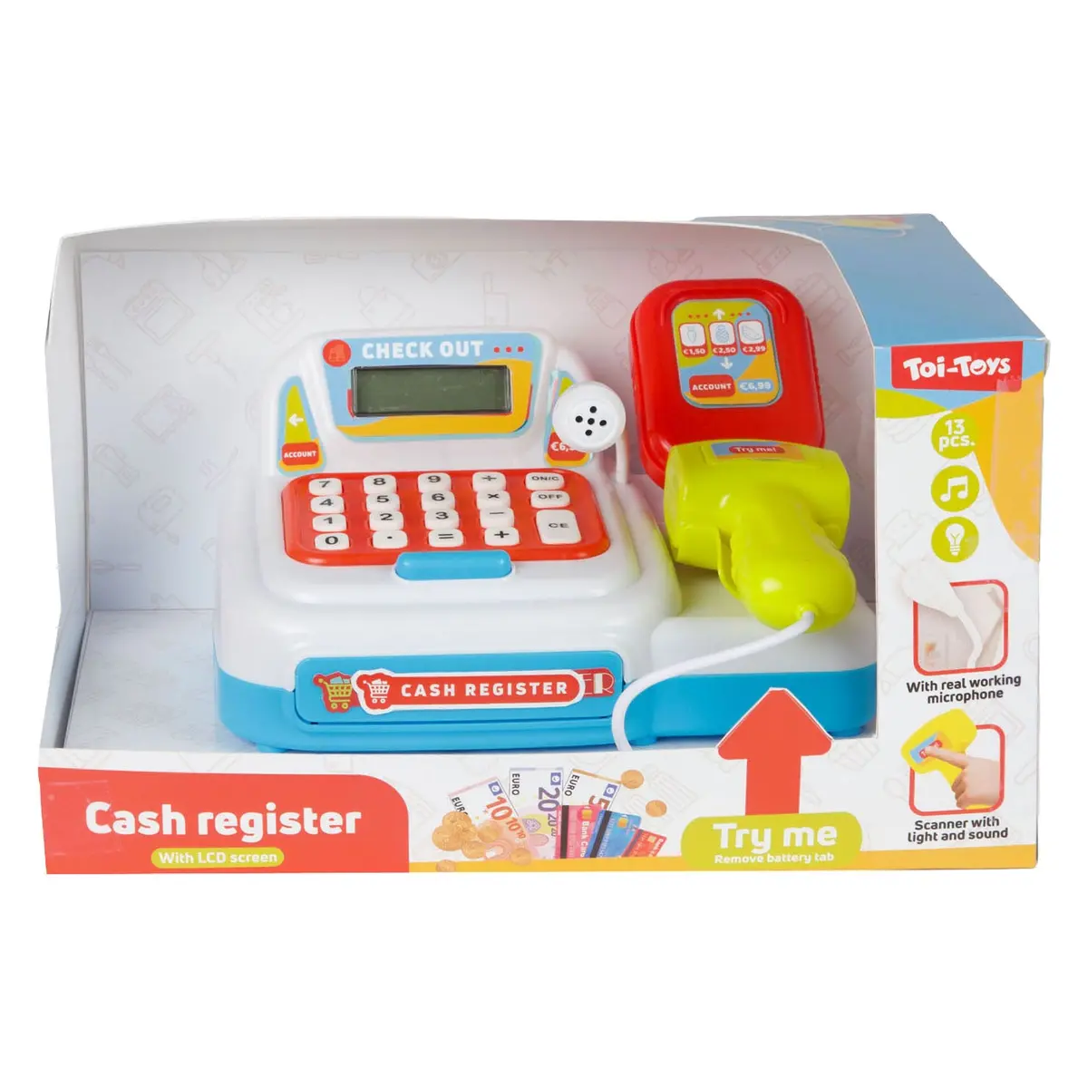 Toi-Toys Kassa Met Licht En Geluid - Incl. Geld + Scanner 1
