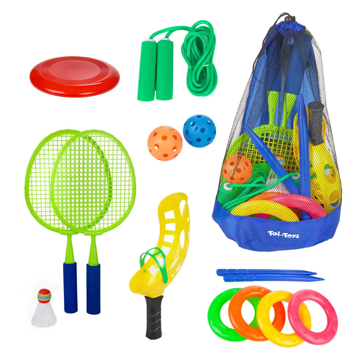 Toi-Toys Buitenspeelgoed Set In Bewaartas - 15Dlg. 1