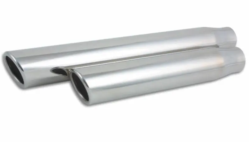 Vibrant 3.5In Round Ss Truck/Suv Exh Tip (Single Wall Angle Cut Rolled Edge) - 3In Inlet 11In Long 1