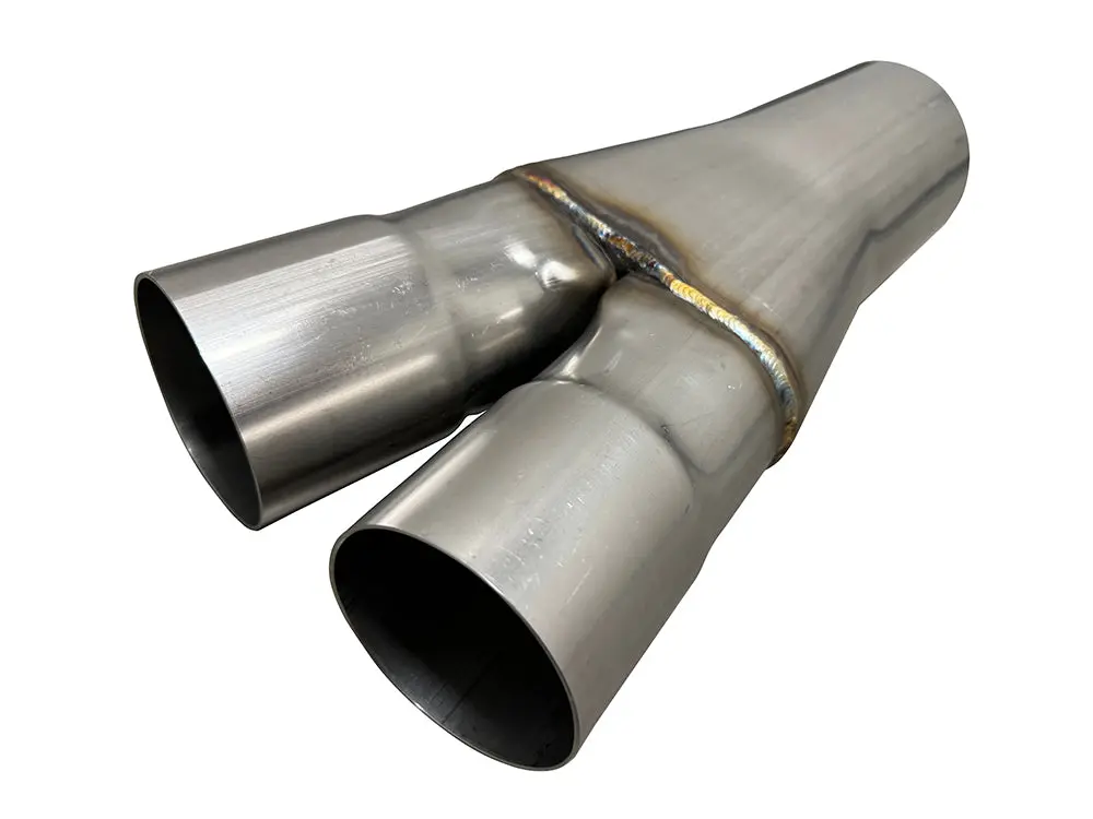 Speed Engineering Universal Y-Pipe | (3" Inlets/4" Outlet) Stainless 1