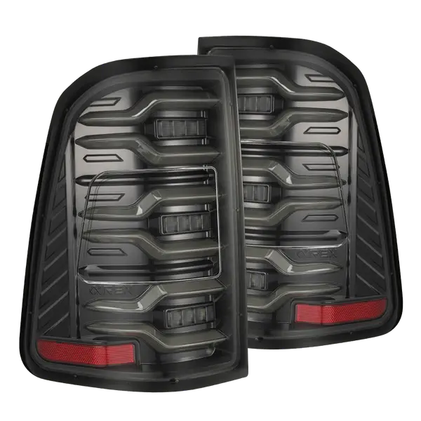 Alpharex 2025 Dodge Ram 1500 Luxx-Series Led Tail Lights - Alpha Black 1