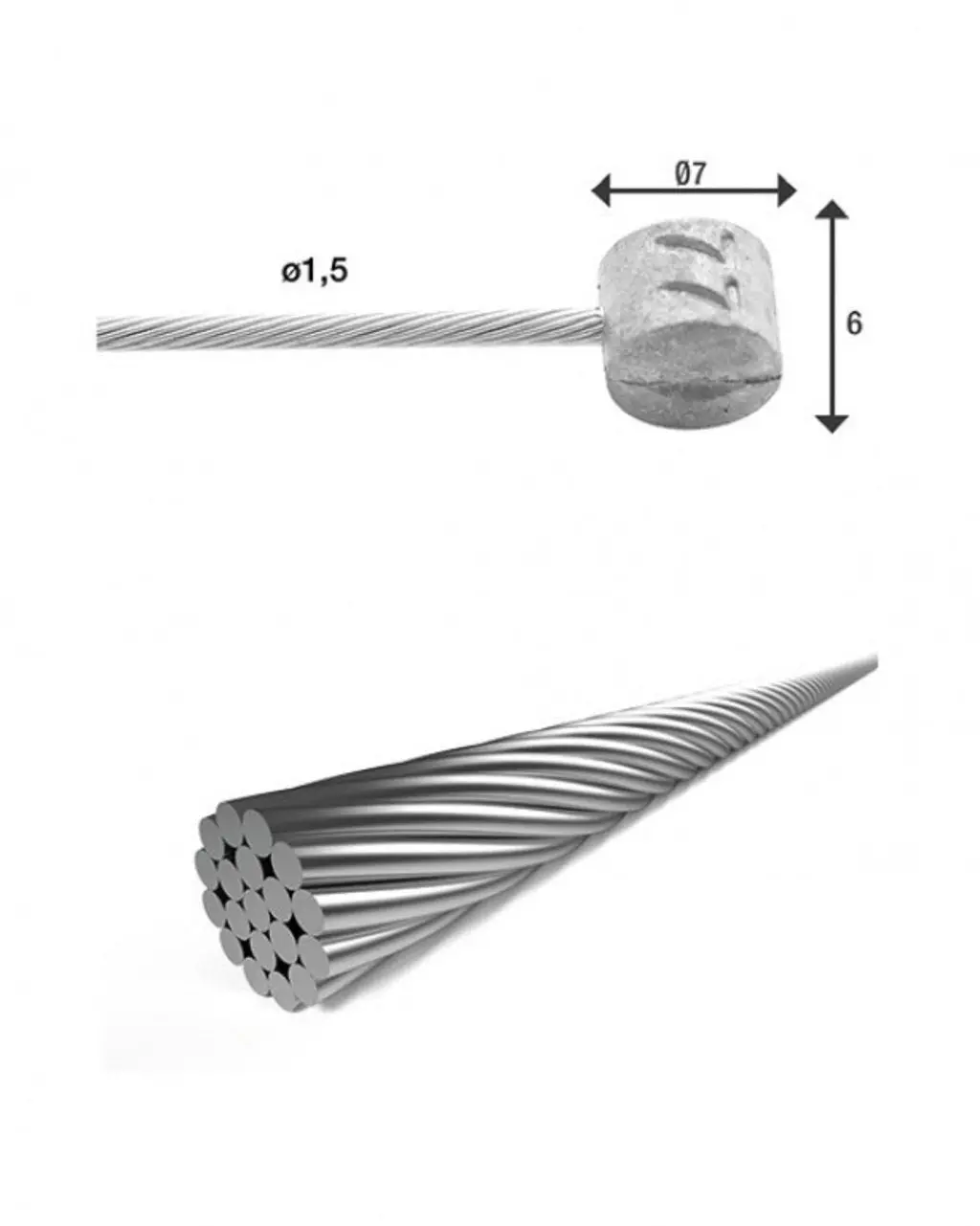 Xlc Kabel Rem V Binnen 0.90 Ton Brx85 1