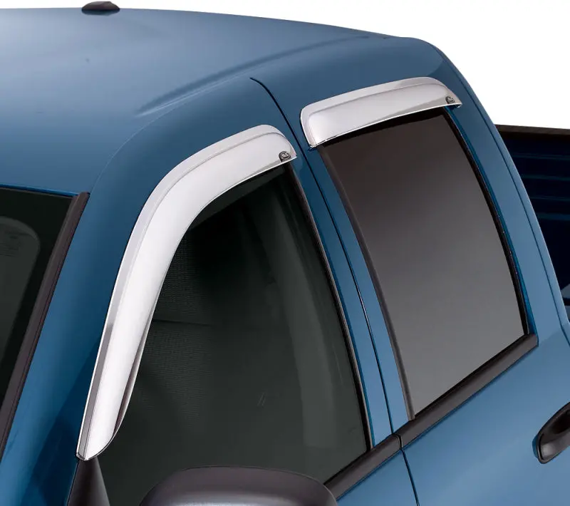 Avs 2019 Ram 1500 Crew Cab Ventvisor Outside Mount Front & Rear Window Deflectors 4Pc - Chrome 1