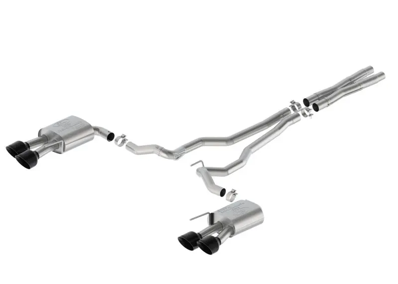 Ford Racing 2024 Mustang 5.0L Extreme Non-Active Cat-Back Exhaust W/Valance - Black Tip 1
